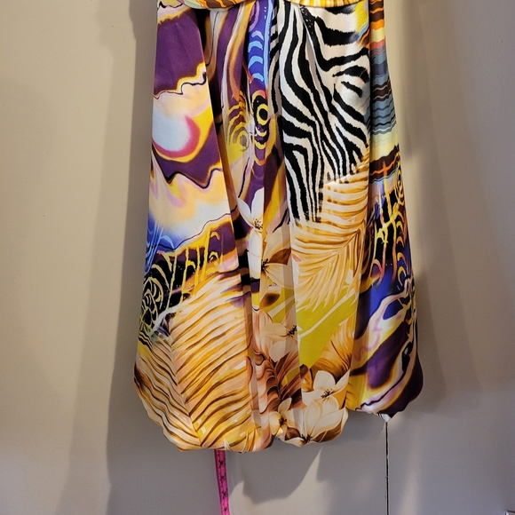 🔥Vintage Multi print Mini Dress Sz 8 -running small fit size 6 - Picture 2 of 9